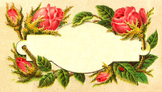 rose flower label printable crafting download shabby chic