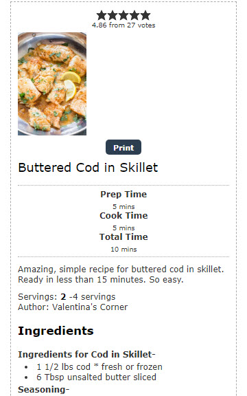 Recipe Buttered Cod In Skillet - Happy to Cooking