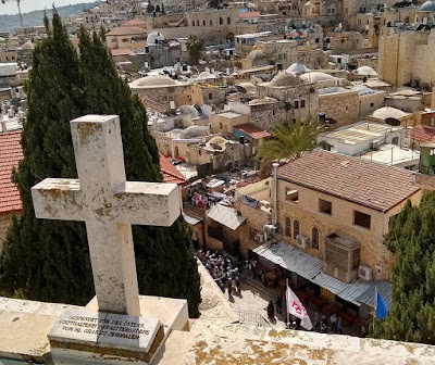 Jerusalém vista do alto: cristão, muçulmanos e judeus (foto: Maurício Melo)