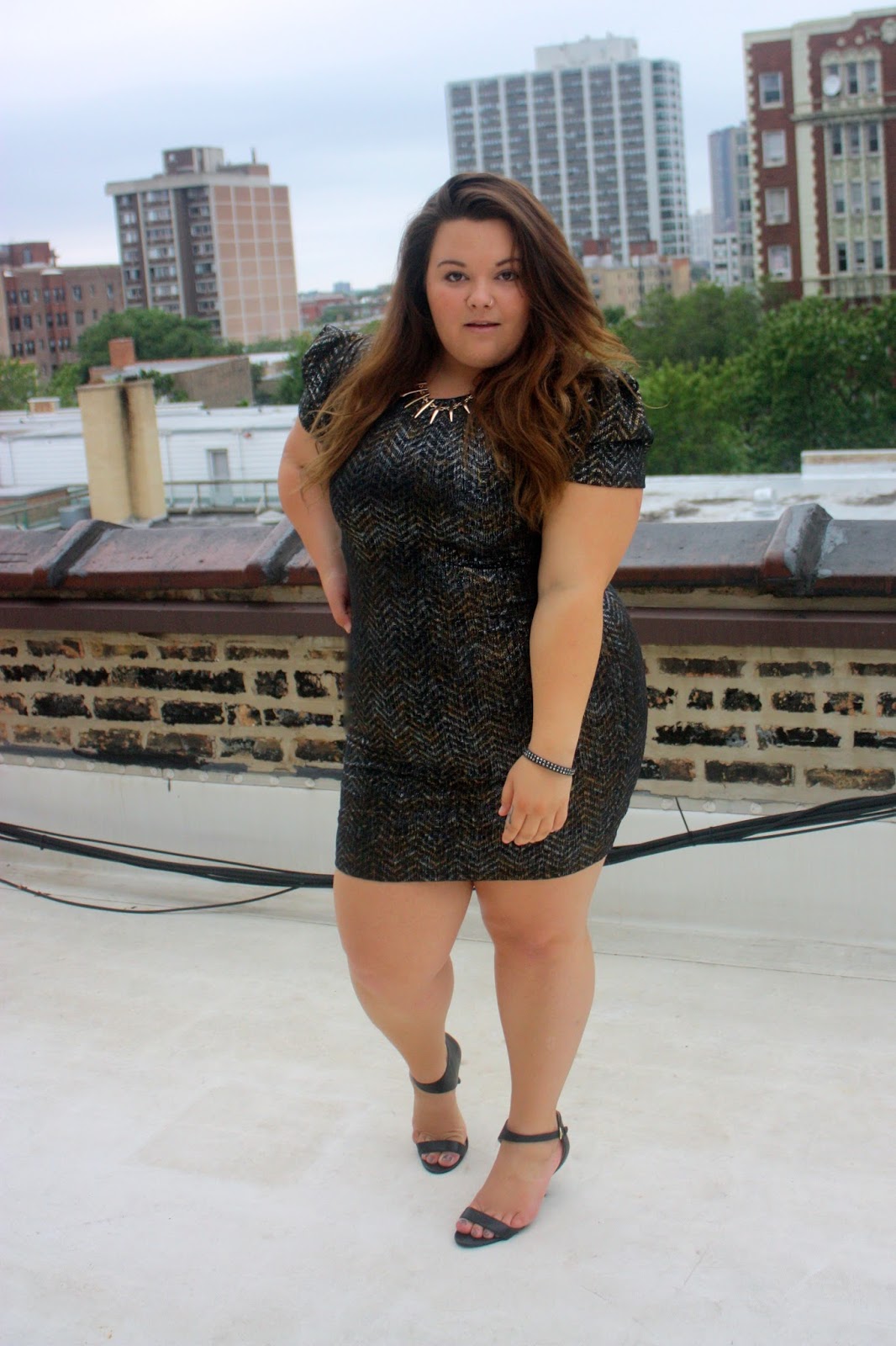 natalie craig, stylzoo, amazon, plus size fashion, ps fashion, fashion blogger, plus size fashion blogger, natalie in the city, sexy, curvy women, dress, party dress, chicago skyline