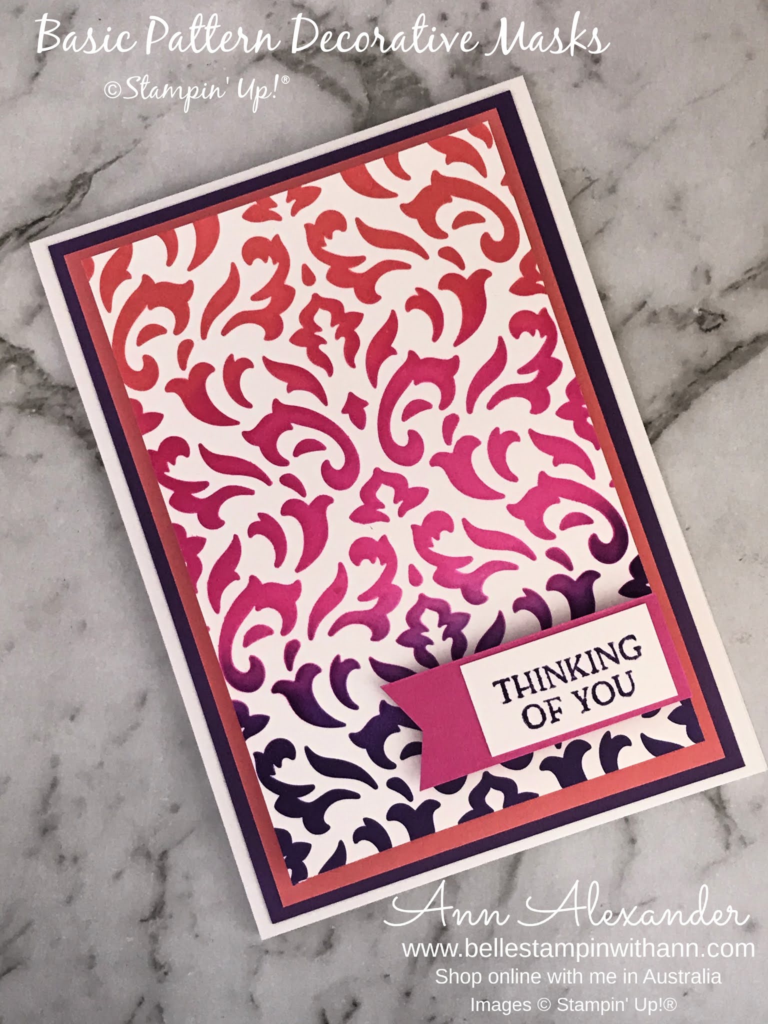 Thinking of you _ Basic Pattern Decorative Masks Bellestampin with