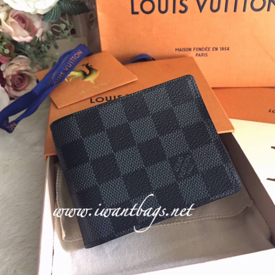 Louis Vuitton Pince Wallet in Damier Graphite