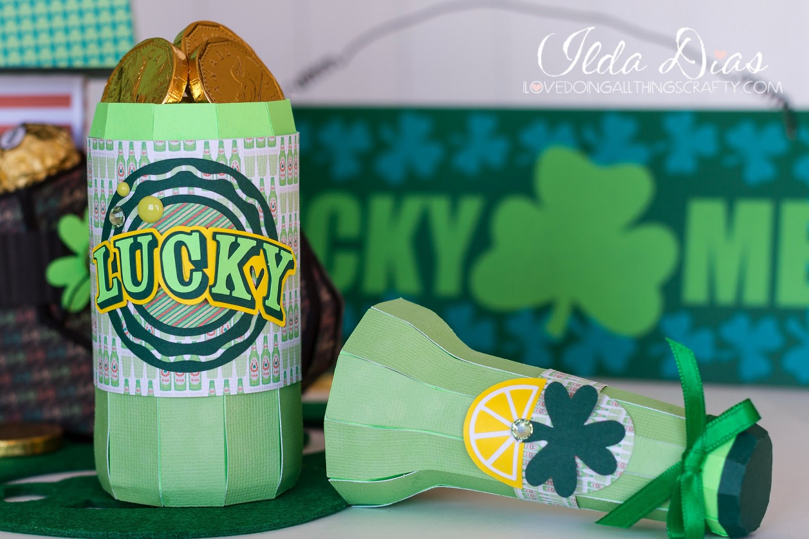 Lucky Leprechaun 3D Paper Pants and Green Bear Gift Boxes | SVGCuts Files