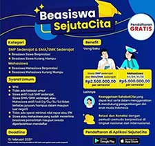 Persyaratan Mendaftar Beasiswa Sejuta Cita