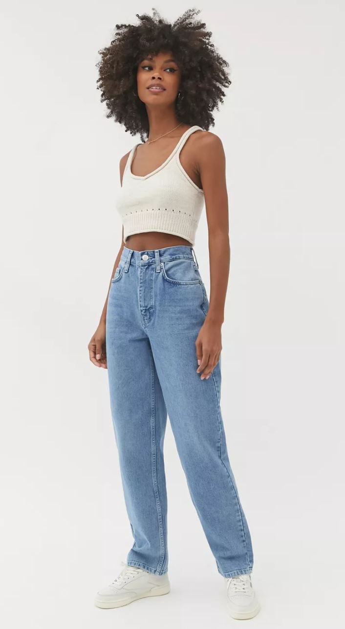 Caramel Covered Everything High waist baggy straight leg jeans trend
