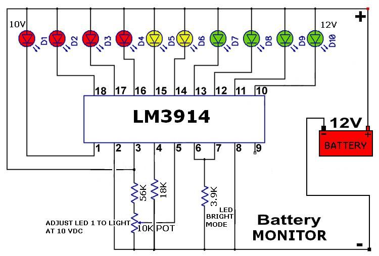 How to make Battery Level indicator (Circuit) - 12V battery - Pirates