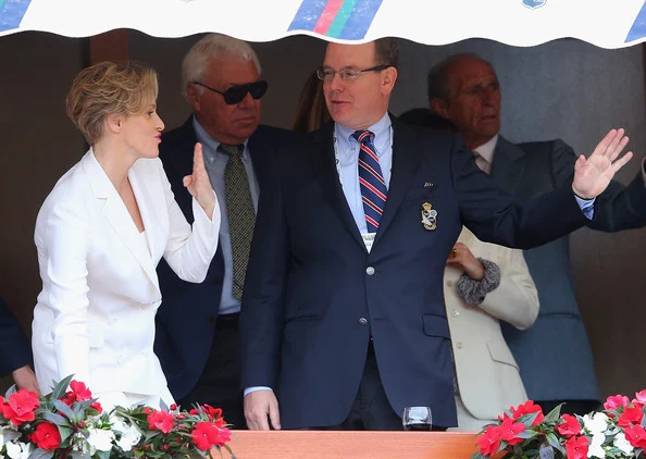 Prince Albert  and  Princess Charlene attended  the Monte-Carlo ATP Masters Series Tournament final tennis match 