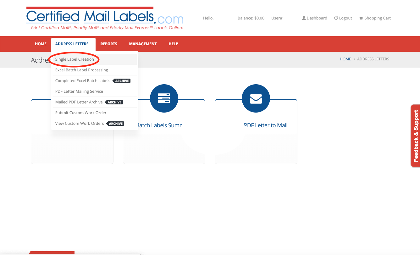 USPSのCertified Mail(特定記録)を自宅で作成する