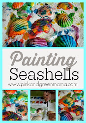 painting seashells summer shells craft beach sea party painted birthday kid crafts seashell children paint arts diy mama pink holidays