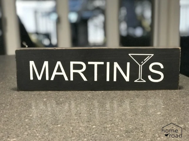 Make a Rustic Wood Martini Sign