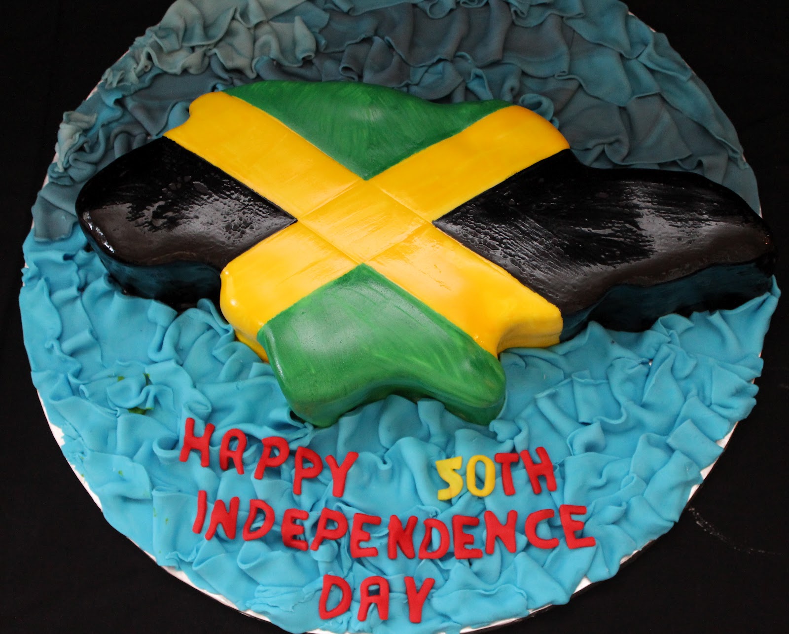 Love Dem Goodies Island of Jamaica Flag Cake