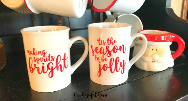 making spirits bright mug tis the season to be jolly mug dollar tree santa mug