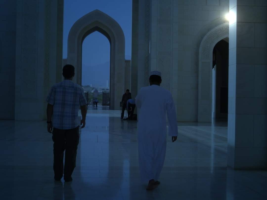 Walking to mosque