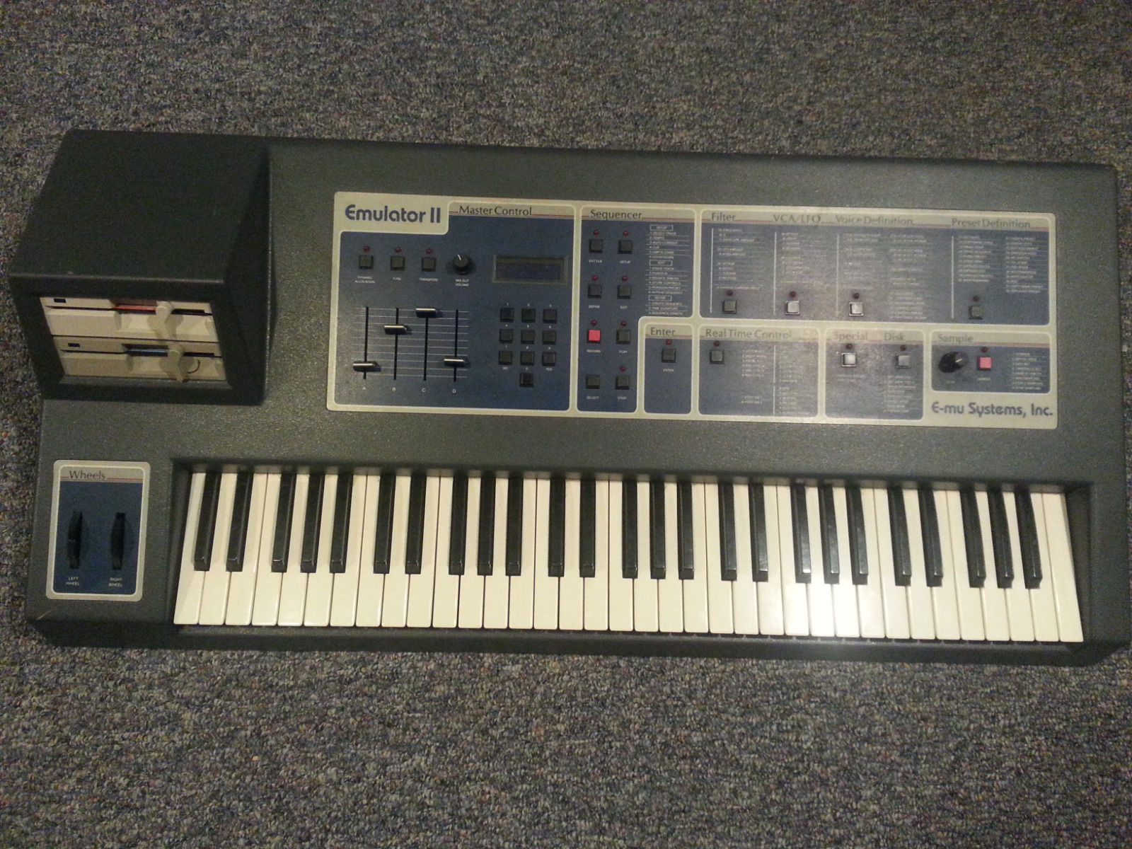 MATRIXSYNTH Emu Emulator II Analog Sampler Synth Keyboard SN 1251