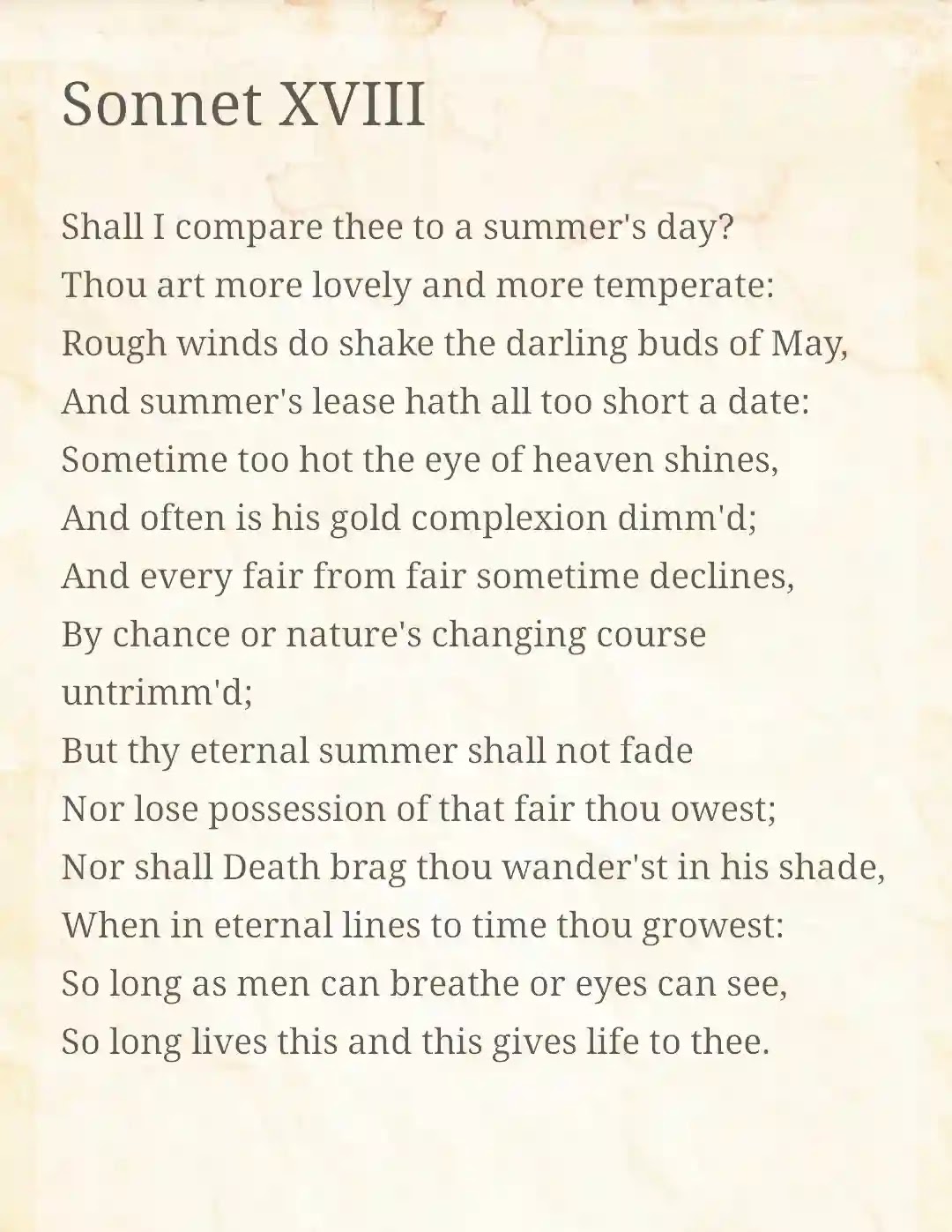 32+ William Shakespeare Poems Sonnet 18 Pics