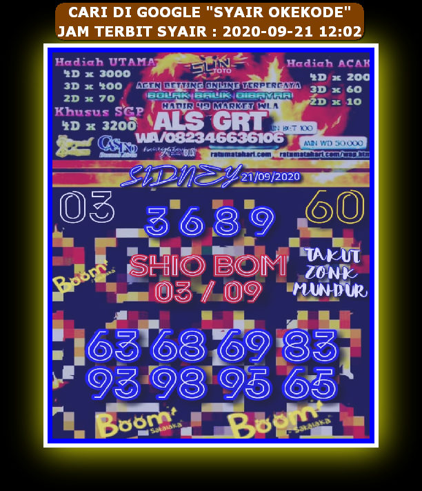 Syair sdy 21 September 2020 KODE SYAIR SGP SYAIR HK