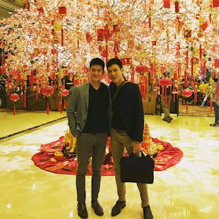 Alaric Ong in Resorts World Manila with brother Aaron Ong in Manila, Philippines