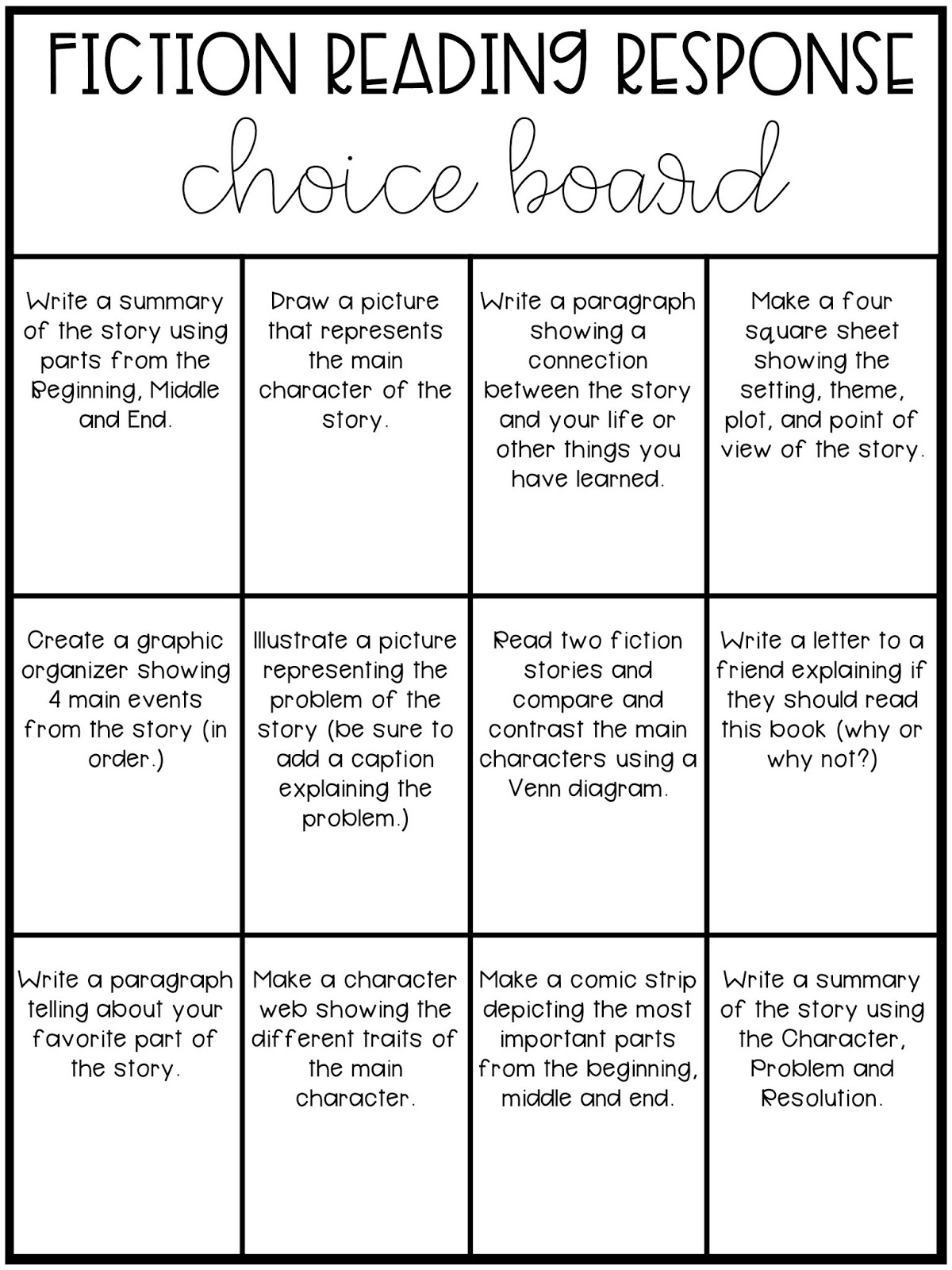 Autumn Books and Choice Boards Hillary's Teaching Adventures