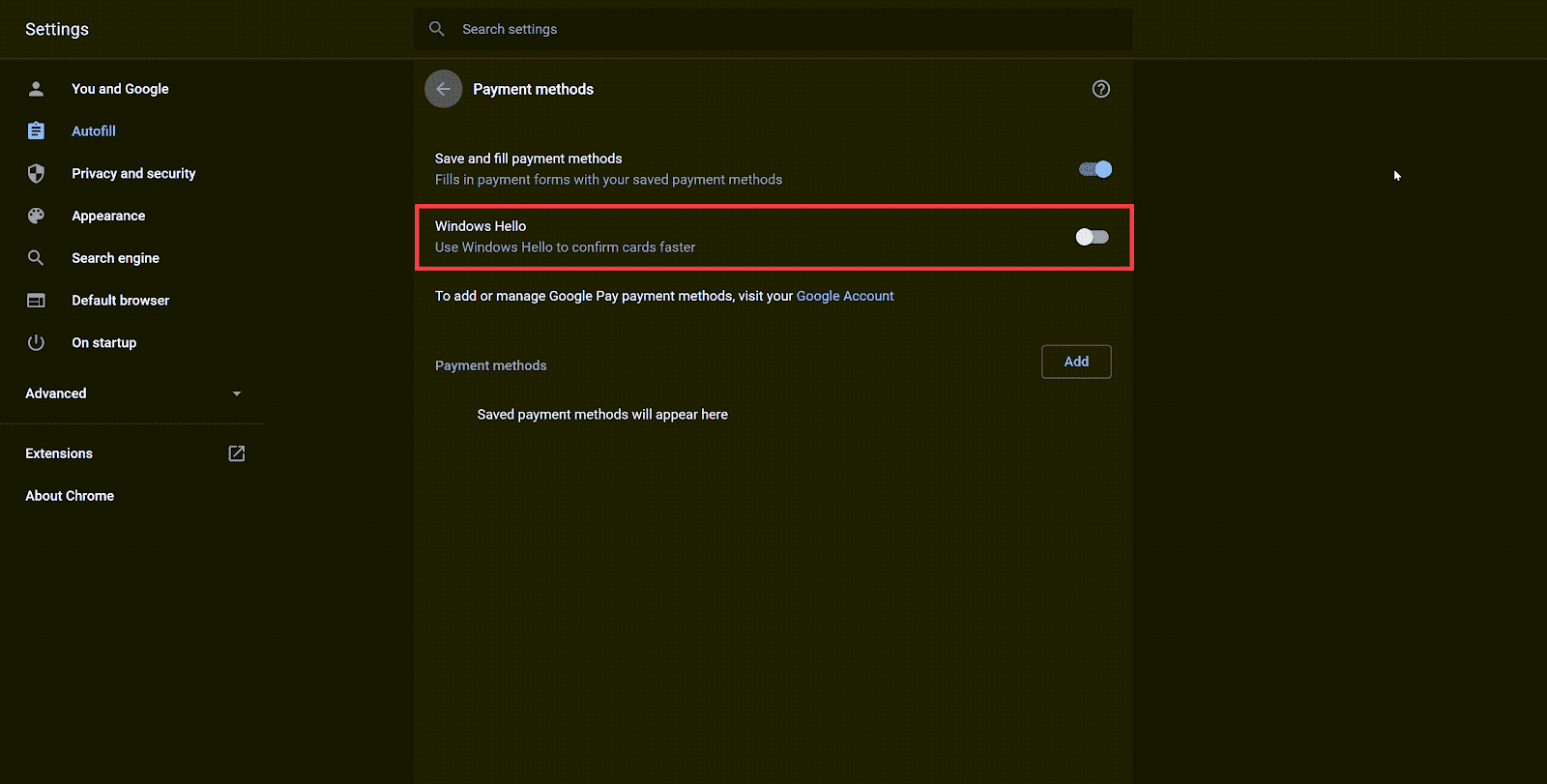 يمكن الآن استخدام Windows Hello لإكمال الدفعات في Google Chrome
