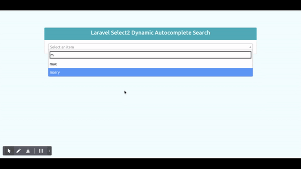 Laravel Select2 Dynamic Autocomplete Search Tutorial