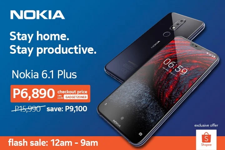 FLASH SALE: Nokia 6.1 Plus gets over 50% OFF on Shopee 