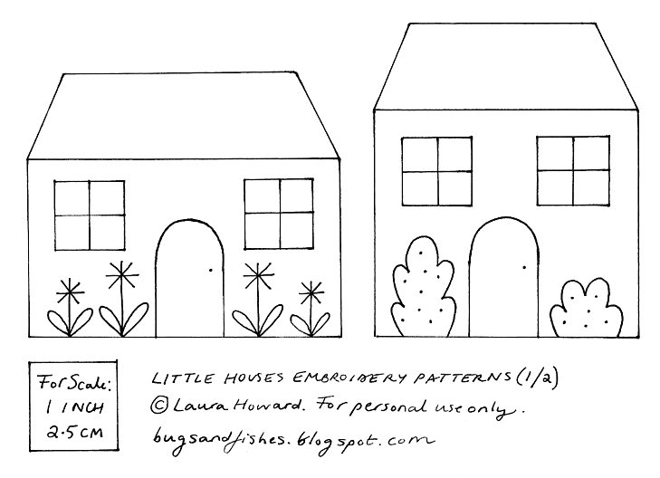 Bugs and Fishes by Lupin 5 Little House Embroidery Patterns