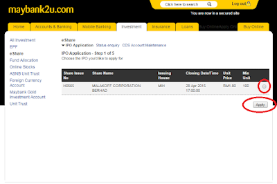 Apply ipo through maybank2u