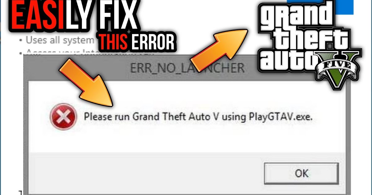 How to FIX "Please Run Grand Theft Auto V Using PlayGTAV.exe" Error 100 Working
