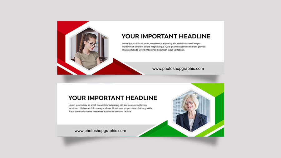 Corporate Web Banner Template | Photoshop CC | Graphic Design