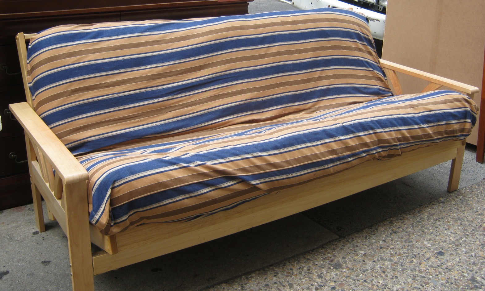 Uhuru Furniture & Collectibles Wood Frame Futon SOLD