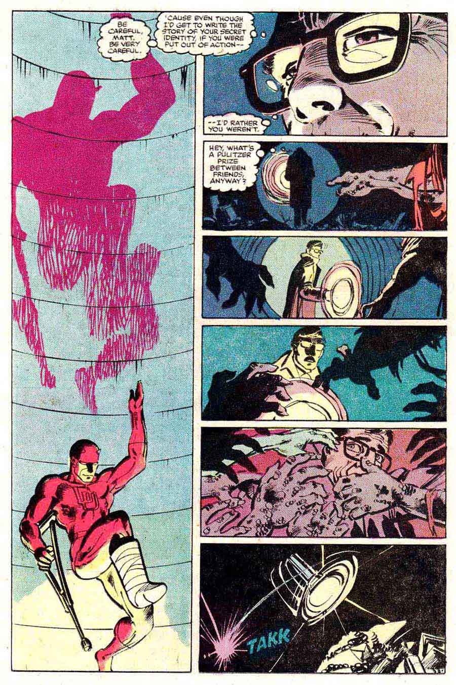 Daredevil v1 #180 marvel comic book page art by Frank Miller