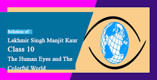 Solutions of The Human Eye and The Colourful World Lakhmir Singh Manjit Kaur LAQ, MCQ, HOTS, VSAQ and SAQ Pg No. 289 Class 10 Physics