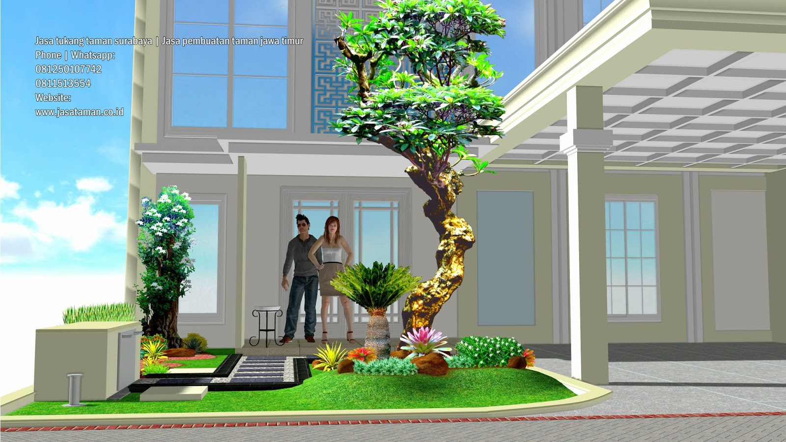 MUDAHNYA MERANCANG TAMAN DEPAN DAN BELAKANG RUMAH