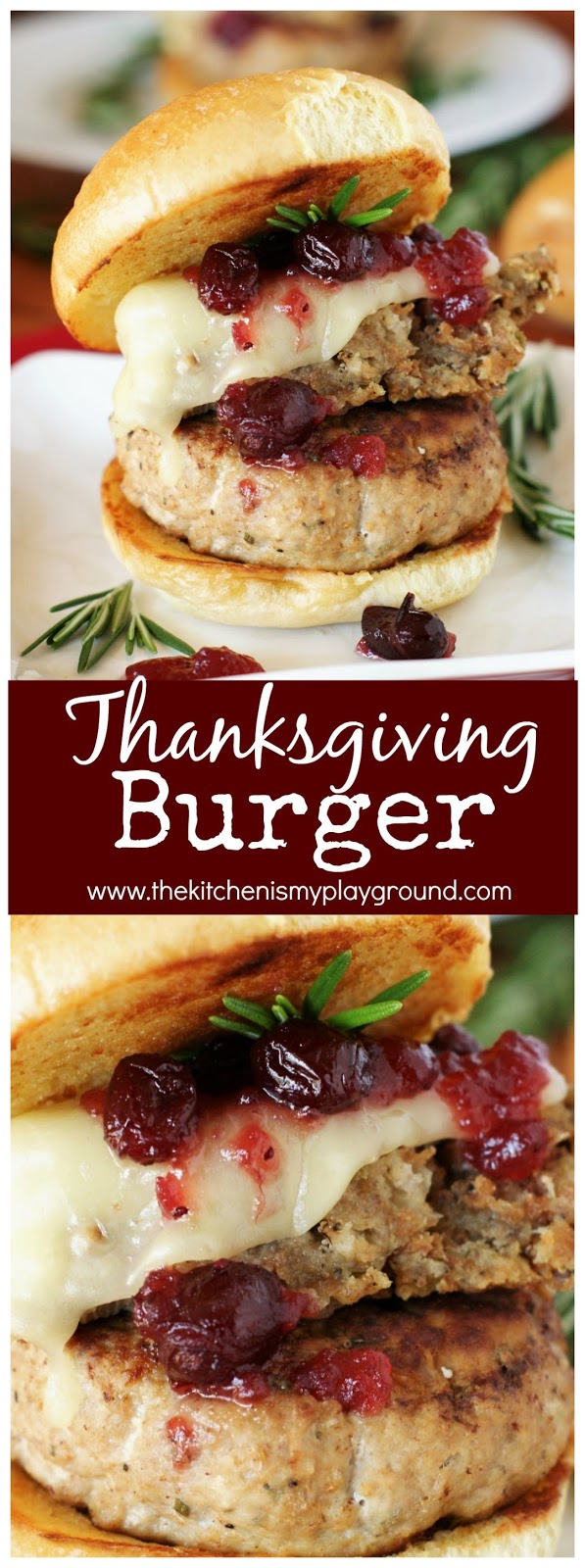 Turkey Burger with Dressing & Cranberry Sauce {aka: Thanksgiving Burger ...