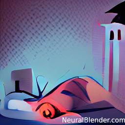 image generated by AI about "Revenge Bedtime Procrastination"