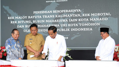 Didampingi Gubernur Olly, Presiden Jokowi Resmikan KEK Bitung