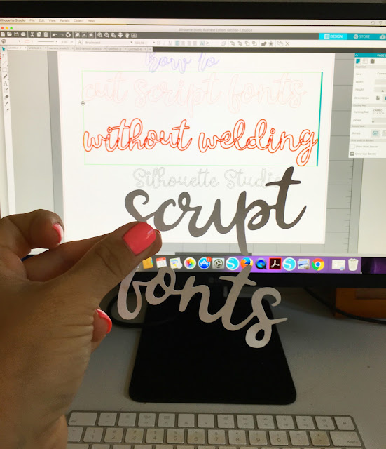 Trick to Cutting Script Fonts Without Welding Silhouette School