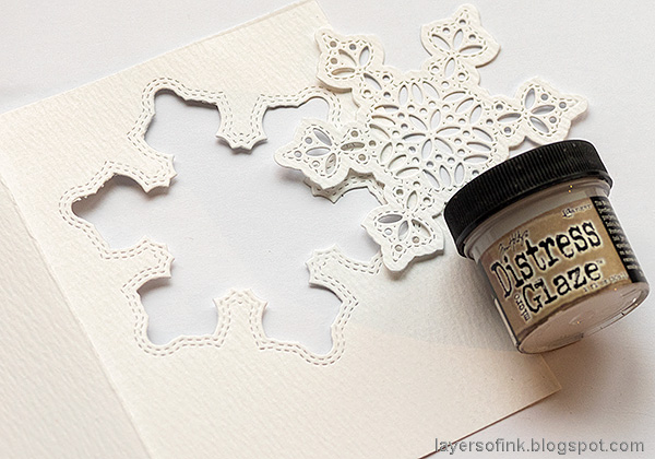 Layers of ink - Snowflake Shaker Card Tutorial by Anna-Karin Evaldsson.