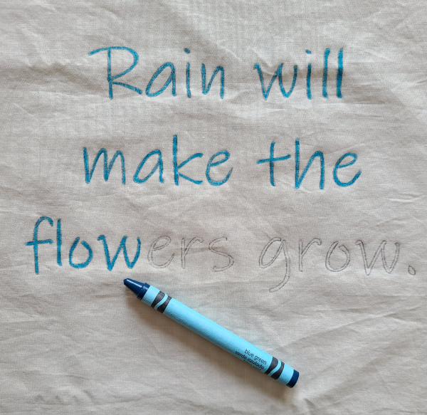 Rain will make the flowers grow quilt block | DevotedQuilter.com