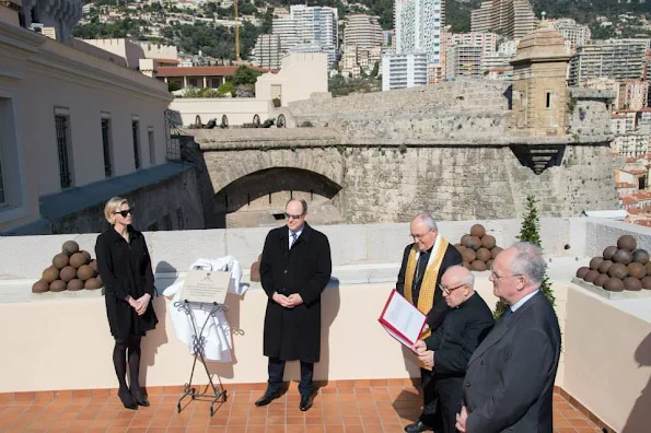 Prince Albert II and Princess Charlene of Monaco attended the inauguration of the area where the new Petits Quartiers du Palais building will be located