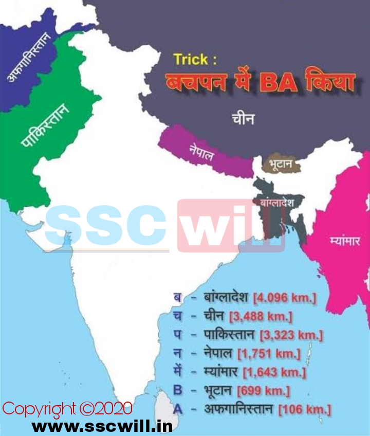 Bharat Desh Ka Naksha भारत के पड़ोसी देश - Bharat Ke Padosi Desh