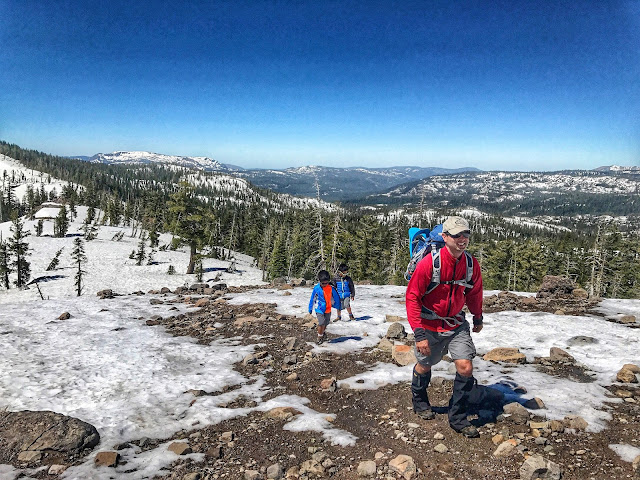 Hiking up Castle Peak