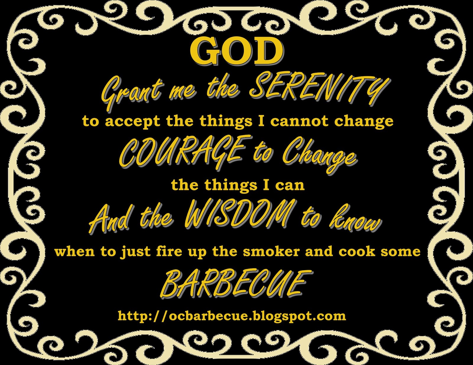 Obsessive Compulsive Barbecue The Pitmaster's Prayer