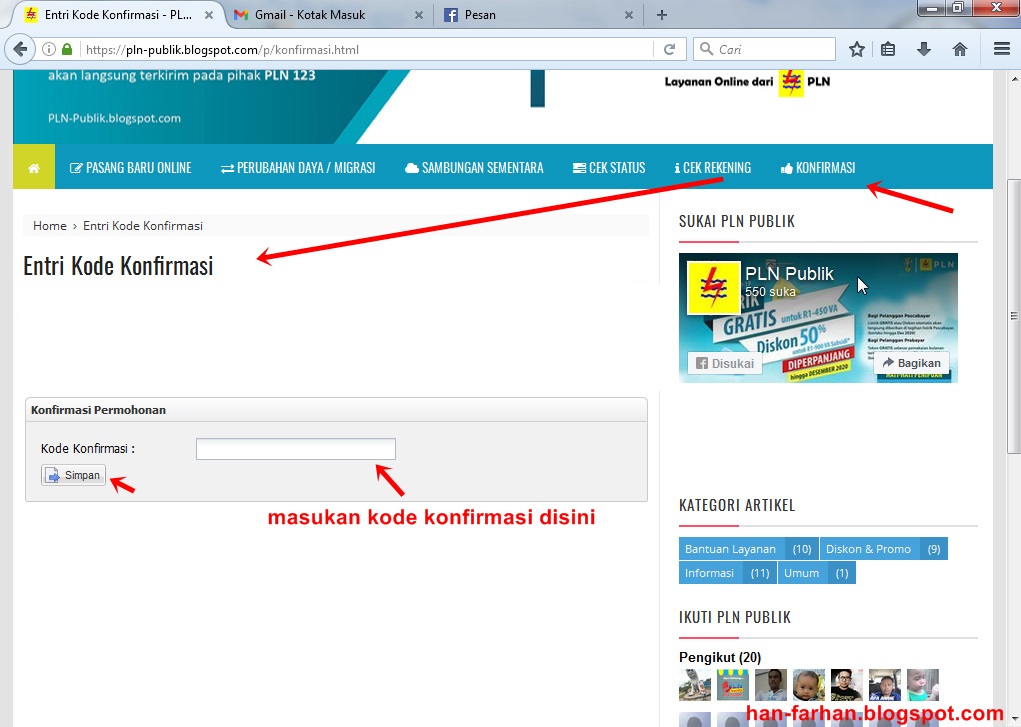Cara Pasang Baru Listrik PLN Online Han Farhan
