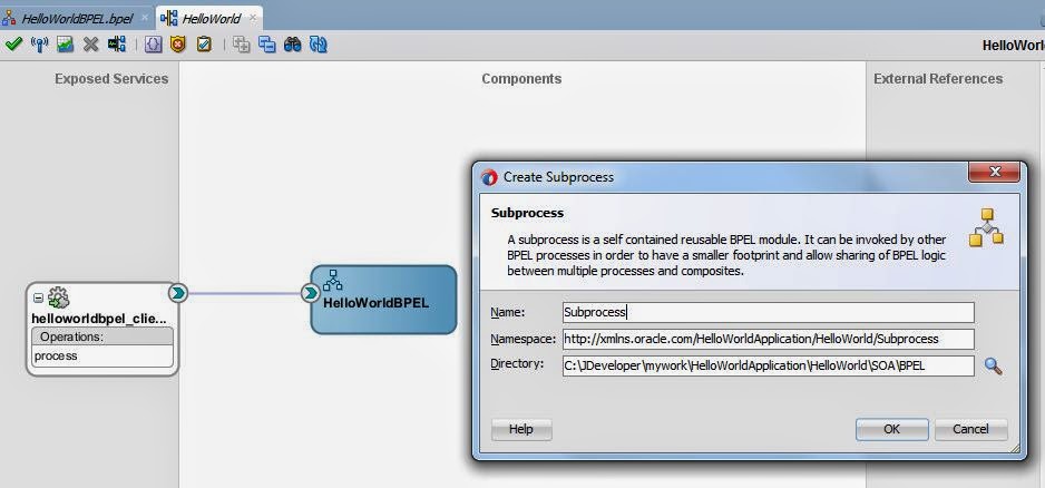 Learning SOA: SubProcess in SOA 12c
