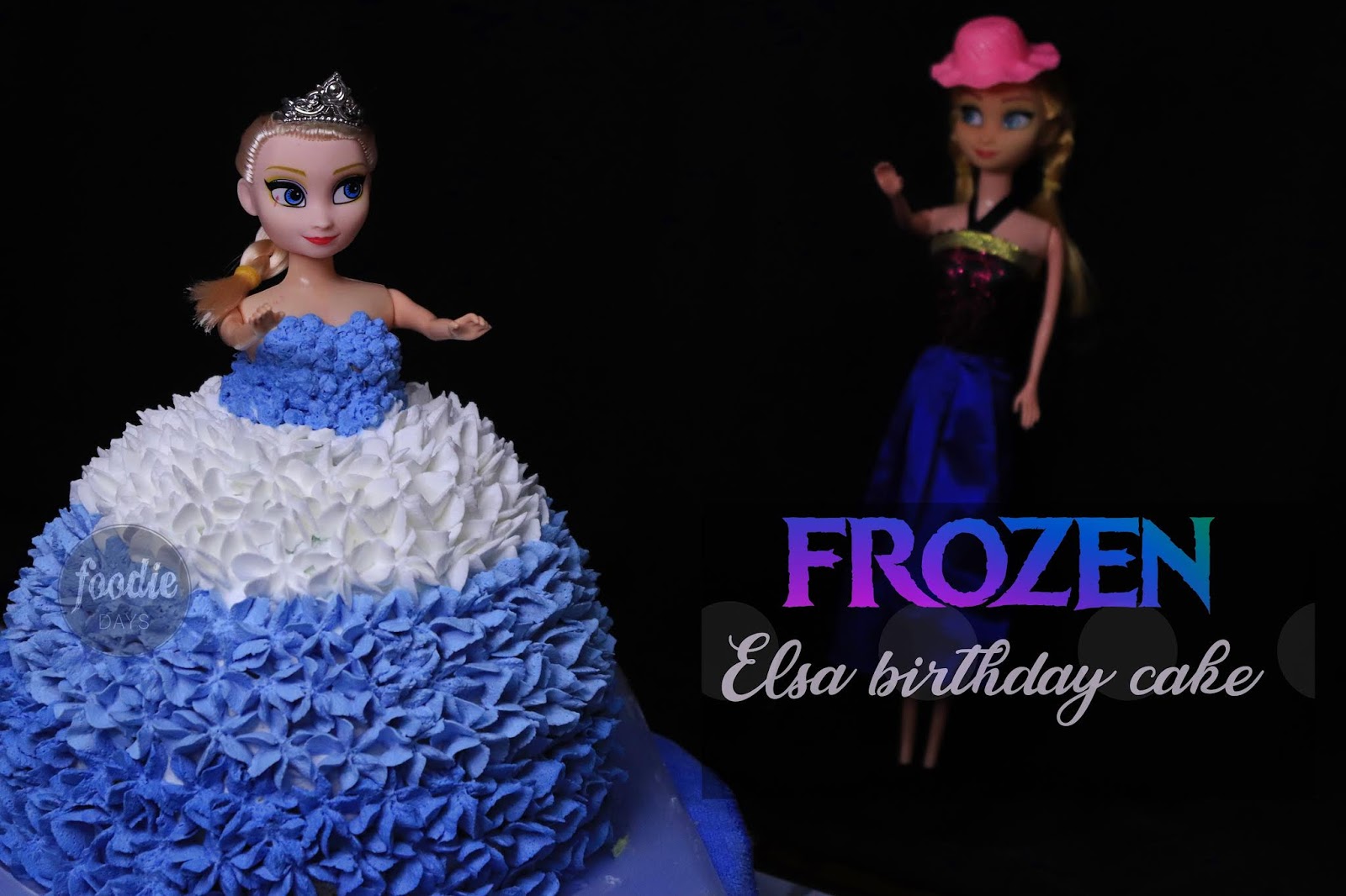 Elsa Doll Cake | whipped cream frosting | Birthday doll cake ...