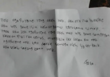 Korban Meninggal Bunuh Diri Tinggalkan Surat Untuk Pacar