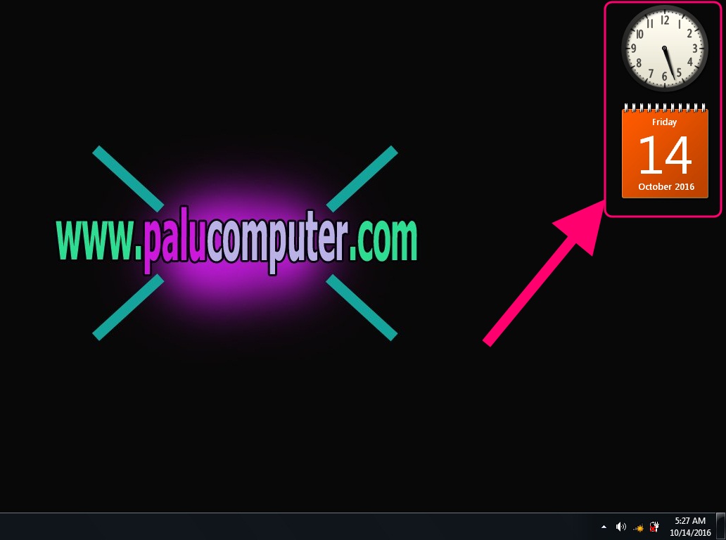 menampilkan kalender di desktop windows 10
