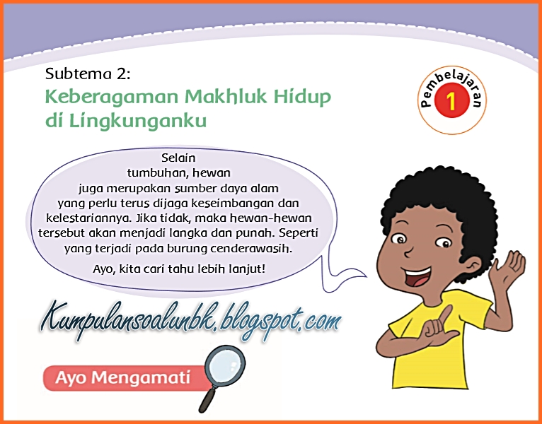 LENGKAP !!! Kunci Jawaban Tematik Kelas 4 Tema 3 Peduli
