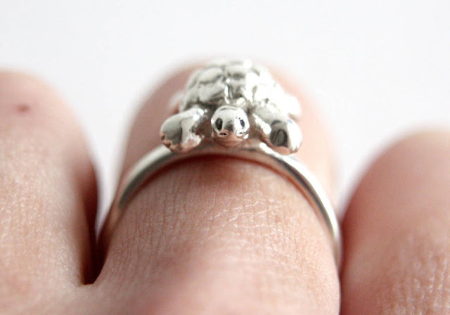925 Sterling Silver Navratan Tortoise Ring